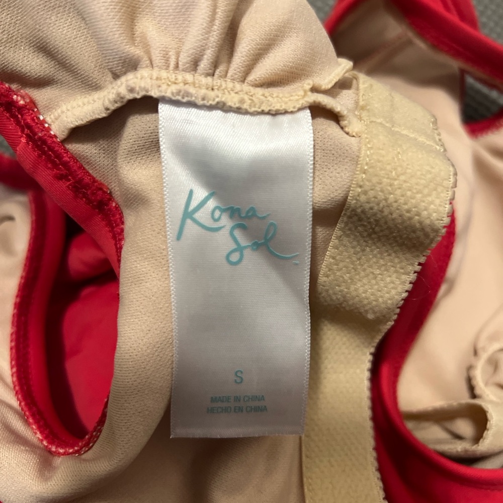 Red Kona sol bathing suit - Picture 2 of 3